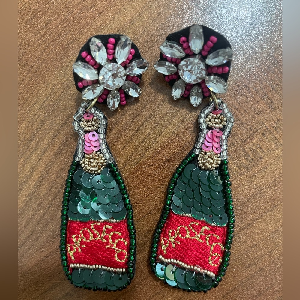 Beaded Prosecco earrings